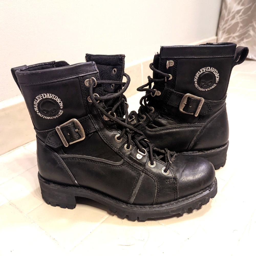 Harley Davidson Lace Up Riding Boots Men's Size 9